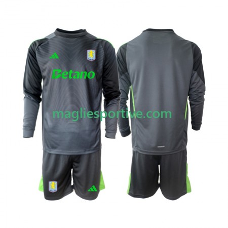 Completo Calcio Aston Villa Portiere Bambino Divisa Prima 2025-2026 ML
